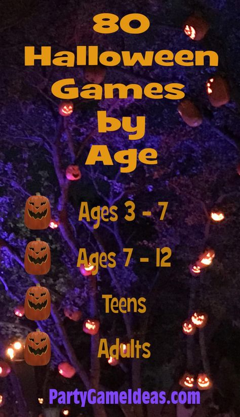 Halloween Party Game List by Age Couples Crochet, Deco Porte Halloween, Halloween Mad, Halloween Party Activities, Fun Halloween Party Games, Carving Templates, Contest Ideas, Fun Halloween Games, Halloween Class Party