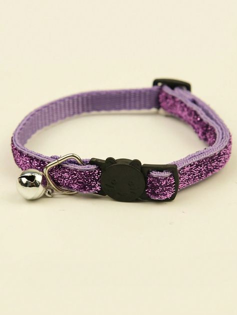 Purple  Collar  Polyester   Embellished   Pet Collars, Leashes & Harnesses Collage, Dog Cat, Purple Collar, Sequin Decor, Natural Home Decor, Men's Beauty, Pet Collars, Sequin, Pet