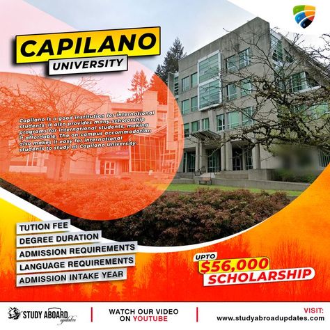 https://studyabroadupdates.com/capilano-university/ Capilano Institution is a public university with a focus on teaching that is located in North Vancouver, British Columbia, Canada. It was established in 1968. #studyincanada Vancouver British Columbia, North Vancouver, British Columbia Canada, International Students, British Columbia, Focus On, Vancouver, Youtube Videos, Columbia