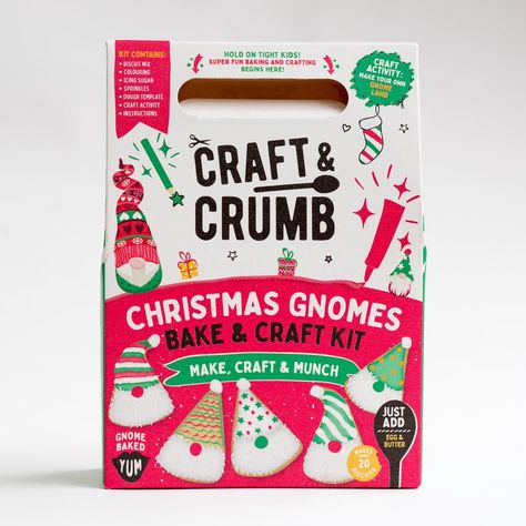 Craft & Crumb Christmas Gnomes Bake & Craft Kit - Gift Set For Kids - Baking Kit - Present Idea For Boys & Girls Kids Baking Kit, Kids Baking Set, Icing Decorations, Kids Baking, Fun Christmas Activities, Creative Baking, Christmas Activity, Decorator Icing, Baking With Kids