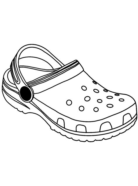 Coloring Pages Shoes, Shoe Coloring Pages, Embroidery Stencils, Spring Coloring Sheets, Crocs Flats, Croc Sandals, Lol Coloring Pages, Lol Coloring, Halloween Coloring Pages