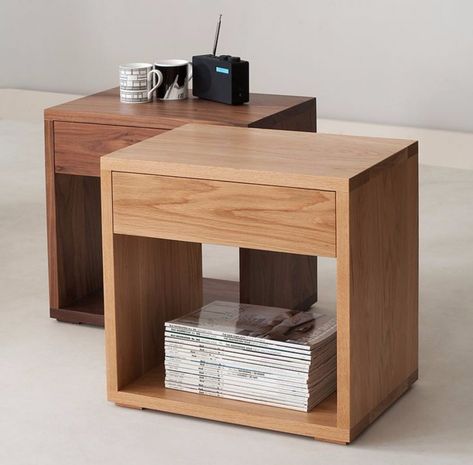 Plywood Bedside Table, Simple Bedside Tables, Round Furniture, Bedside Drawers, Bedside Table Design, Small Bedside, Furniture Rental, Contemporary Side Tables, Прикроватные Тумбочки