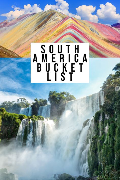 The most comprehensive South America bucket list! Find all the best destinations here! America Bucket List, South America Travel Route, Columbia South America, South America Travel Photography, South America Travel Itinerary, Photography Culture, Europe Culture, Patagonia Travel, Travel People