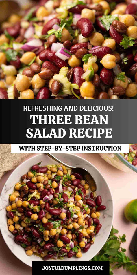 Try this easy Three Bean Salad recipe if you’re looking for a simple and tasty side for your next picnic or potluck. It’s a great make-ahead option that lets the flavors meld beautifully overnight. Healthy 3 Bean Salad, 7 Bean Salad, Best Bean Salad Recipe, Creamy Bean Salad, 7 Bean Salad Recipe, 4 Bean Salad Recipe, Dense Bean Salad Recipes, Dense Bean Salad, Mixed Bean Salad Recipes