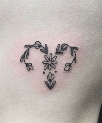 16 Feminist Tattoos That Actually Mean Something Uterus Tattoo, Feminism Tattoo, Empowerment Tattoo, Feminist Tattoos, Feminist Tattoo, Simple Tattoos For Women, Shape Tattoo, Muster Tattoos, Detailed Tattoo