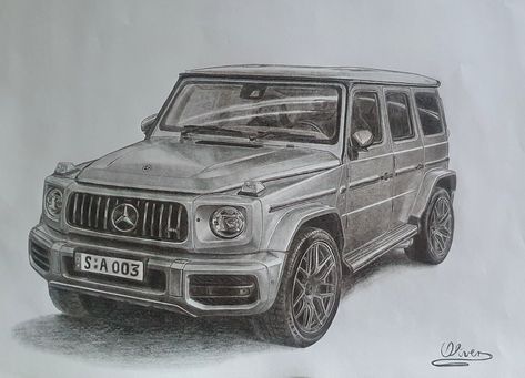 Vehicle Sketch Pencil, G Class Drawing, Car Pencil Drawing, Luxury Car Interior Design, Mercedes Drawing, Car Drawing Pencil, Rolls Royce Car, Mercedes Auto, Royce Car