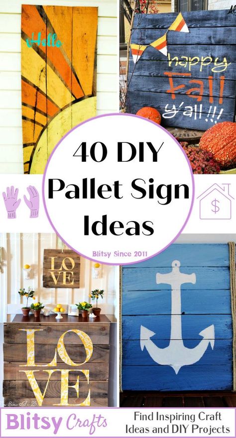 Decorative Pallet Ideas For Outside, Signs Made From Pallets, Single Pallet Ideas, Crafts Using Pallets, Wooden Pallet Signs Diy, Small Pallet Painting Ideas, Paint Signs On Wood Ideas, Painted Pallets For Outside Garden, Pallet Wall Art Ideas