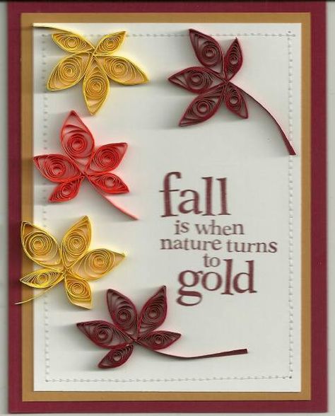 Fall Quilling, Quilled Leaves, Diy Paper Wall Hanging, Cutout Art, Quilling Projects, Neli Quilling, Hanging Craft Ideas, Paper Quilling For Beginners, Paper Quilling Cards