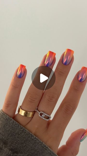 NAIL EXPERT | EDUCATOR | Natalie Zheltovski | AUSTIN TX on Instagram: "All products tagged on this Reel 💅Chromed ombre by using best gel colors  Izemi “Fun it” # 33 and #83 collection and hard gel Akzentz SC1 @nailarthouse.store 

Full tutorial is already available for subscribers 🔥🔥🔥🔥🔥🔥🔥🔥🔥

Chrome is our own tester of the secret brand 💗✨COMING SOON🤌

#nailarthouseatx #nailarthouse #nailart #nailspro #ombre #chrome #chromedombré #nailarthouse #russianmanicureaustin #russianmanicureatx #atxnails" Ombré Nails With Chrome, Fun Chrome Nails, Chrome Ombre Nails, Ombre Chrome, Ombre Chrome Nails, Ombre Nails Tutorial, Funky Fingers, Hand Nails, Gel Colors