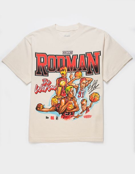 Rodman Pro Hooper Oversized Tee. Large Graphic Screened On Front. Ribbed Crew Neckline. Short Sleeve. Relaxed Fit. 100% Cotton. Machine Wash. Imported.