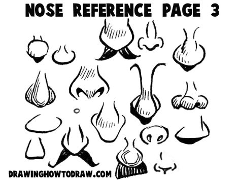 Step noses reference 3 300x225 Cartoon Noses Reference Sheets and Examples for Drawing Practice Cartoon Noses Drawing, Noses Reference, Nose Reference, Cartoon Noses, Comic Faces, Caricature Tutorial, Illustration Design Graphique, رسم كاريكاتير, Illustration Children