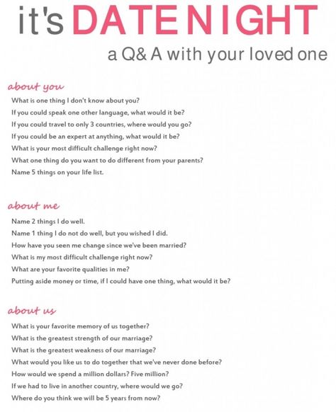 Love these great questions to use on my next date night! Date Night Questions, Intimate Questions, Dream Relationship, Cute Date Ideas, Getting To Know Someone, Writing Therapy, Relationship Questions, Dating Questions, Marriage Relationship