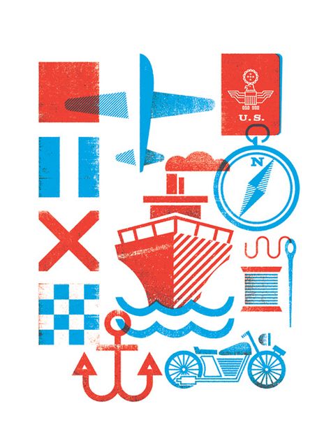 red and blue Boat Illustration, Freelance Design, Boy Illustration, Riso Print, Illustration Work, Design And Illustration, Sea Theme, Surf Art, Web Designer