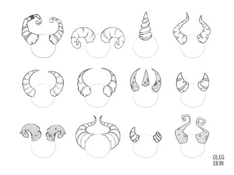 Horns Reference Side View, Horns Drawing Demons, Dragon Horns Drawing, Curled Horns Drawing, Demon Horns Drawing, Demon Horns Drawing Reference, Horns Side View, Demon Horns Reference, Dragon Horns Reference