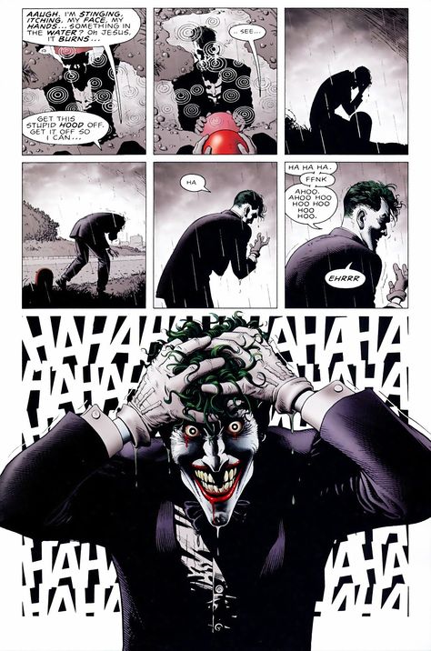 The Joker (New Earth) | Batman: The Killing Joke | art by Brian Bolland Joker Origin, Brian Bolland, Joker Comic, Joker Art, Batman Universe, Im Batman, Batman Joker, Jrr Tolkien, Joker And Harley Quinn