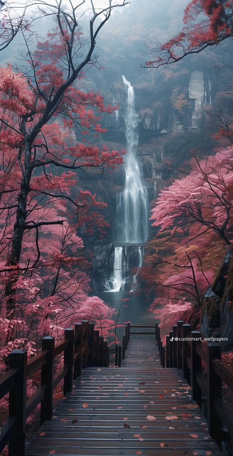 Flower Background Wallpaper Landscape, Nature Waterfall Wallpaper, 8d Wallpaper, Waterfalls Aesthetic, Forest Animated, Aesthetic Waterfall, Waterfall Aesthetic, Mehandi Henna, Army Art