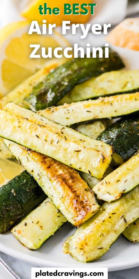 Zucchini Wedges In Air Fryer, Air Fryer Zucchini Spears, Zucchini Spears Air Fryer, Air Fryer Zucchini Fries No Breading, Zuccini Sides Dishes Air Fryer Keto, Air Fry Zucchini Recipe, Air Fry Zucchini Fries, Superhero Nutrition, Zucchini Air Fryer Recipes