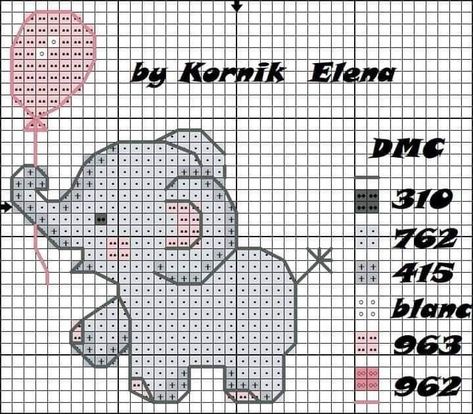 Elephant Cross Stitch, Baby Cross Stitch Patterns, Cross Stitch For Kids, Animal Cross Stitch Patterns, Pola Kristik, Disney Cross Stitch, Baby Cross, Mini Cross Stitch, Cross Stitch Baby