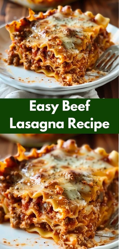 Love ground beef recipes? Our easy beef lasagna recipe is a must-try for dinner. This lasagna recipe combines savory beef with classic flavors, making it an ideal choice for beef recipes for dinner. Beef Lasagna Recipe, Lasagna Recipe With Ricotta, Classic Lasagna Recipe, Lasagna Recipes, Baked Lasagna, Beef Lasagna, Meat Lasagna, Easy Lasagna Recipe, Beef Casserole Recipes