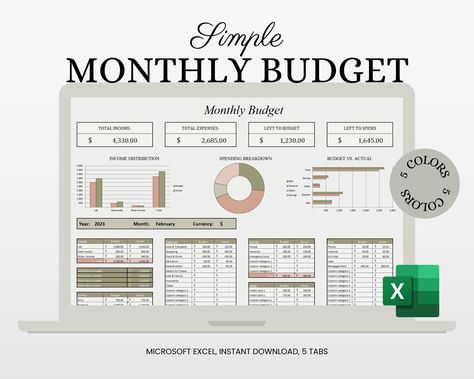 Excel Budget Template, Simple Monthly Budget, Finance Tracker, Excel Monthly Budget Spreadsheet, Budget Planner, Financial Planner for Excel bloggingplanner #dailyplanneruk⌨. How To Create A Budget Spreadsheet Microsoft Excel, Budget Tracker Spreadsheet, Budgeting Spreadsheet Excel Free, Free Excel Budget Spreadsheet Templates, Budget Spreadsheet Template Free, Cute Budget Template, Excel Monthly Budget Spreadsheet, Goodnotes Budget Planner, Free Monthly Budget Template