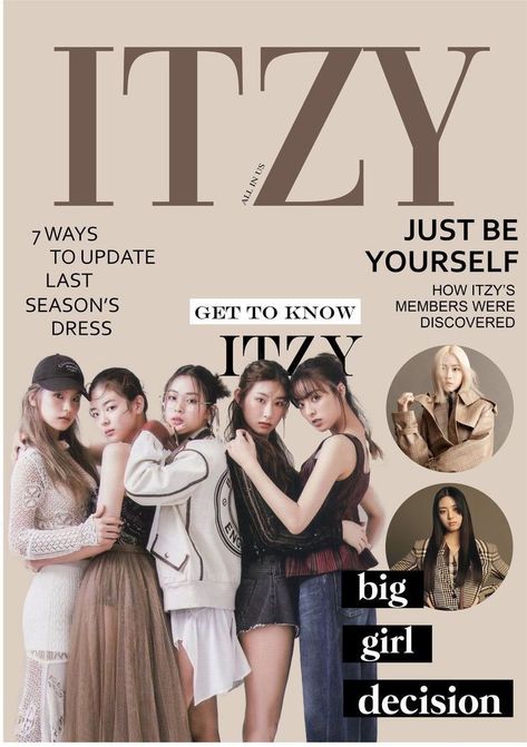 Itzy Poster Prints, Kpop Posters Itzy, Yeji Poster, Ryujin Poster, Y2k Wall Collage, Itzy Poster, Magazine Edit, Posters Kpop, Ryujin Yuna