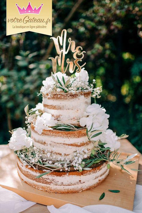 Nude Cake Mariage, Nude Cake, Cake Chocolat, Naked Cakes, Photo Instagram, Site Internet, Cake Decorating, Wedding Ideas, Dessert