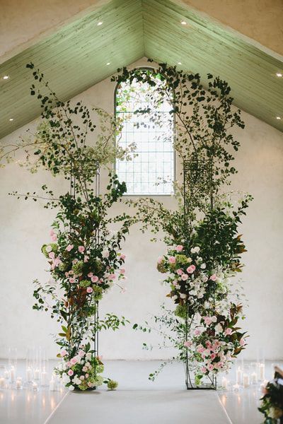 Patrice Maro | 04/30/2022 | Proposal Flower Columns, Wedding Alter, Indoor Wedding Ceremony, Stand Flower, Wedding Alters, Floral Installation, Floral Installations, Wedding Arches, Flower Installation