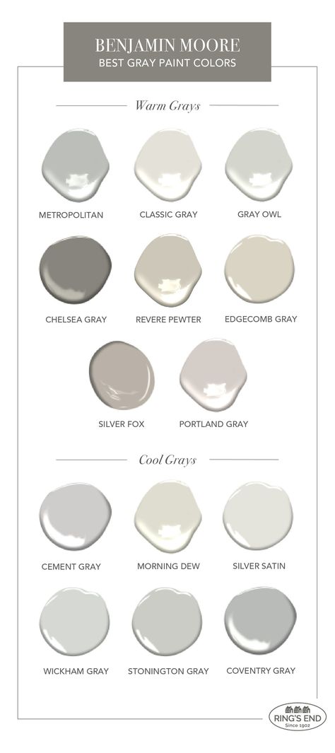 Benjamin Moore Paint Colors Gray, Silver Grey Paint, Pale Grey Paint, Charcoal Grey Paint, Warm Grey Paint Colors, Best Gray Paint, Best Gray Paint Color, Warm Gray Paint, Light Grey Paint Colors