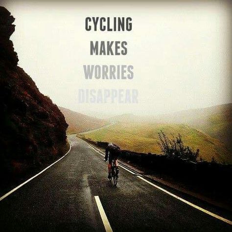 Cycling makes worries disappear 😊   RELATED: 5 things you must do on a bike this year - http://www.bikeroar.com/articles/5-things-you-must-do-on-a-bike-this-year?utm_content=bufferafb1a&utm_medium=social&utm_source=pinterest.com&utm_campaign=buffer   #mondaymotivation #cycling #noworries #bicycle #therapy #goride Bicycle Humor, Bicycle Quotes, Bike Riding Benefits, Cycling Inspiration, Biking Benefits, Hardtail Mountain Bike, Riding Bikes, Bike Quotes, Cycling Quotes