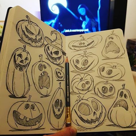 Arte Doodle, Pumpkin Decorations, Arte Sketchbook, Doodle Art Designs, Art Drawings Sketches Creative, Book Art Drawings, Art Tutorials Drawing, Art Classroom, Art Drawings Sketches Simple