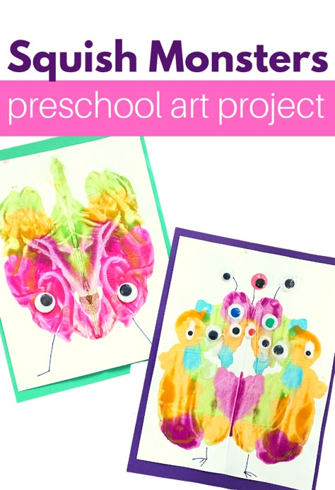 Recycled Crafts Kids Preschool, Process Art Preschool, Summer Daycare, Monster Painting, Prek Art, Painting Crafts For Kids, Make A Monster, Pizza Craft, Monsters Art