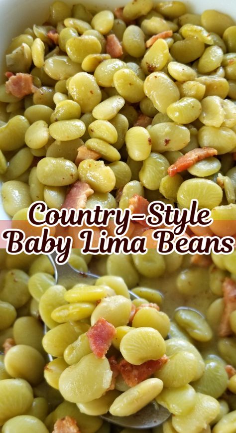 A no-fail recipe for tender baby lima beans (butterbeans) cooked low and slow with bacon the Southern way. Baby Lima Beans Crockpot, Crockpot Butter Beans, Best Lima Beans Recipe, Crockpot Lima Beans, Baby Lima Bean Recipes, Lima Beans Recipe Southern, Lima Beans In Crockpot, Lima Beans Recipe, Baby Lima Beans