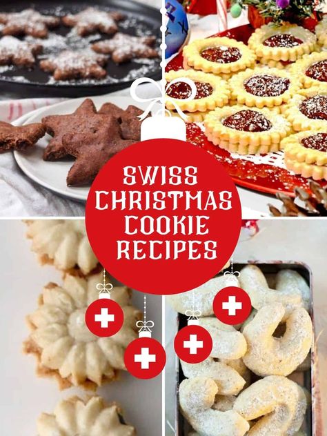 Natal, Swiss Recipes, Swiss Desserts, Swiss Christmas, Christmas Cookie Recipes Holiday, Traditional Christmas Cookies, Crescent Cookies, International Desserts, Christmas Cookie Recipe