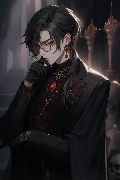 Vampire Boy Art, Vampire Anime Guy, Anime Vampire Guy, Handsome Anime Characters, Manga Avatar, Pfp For Tiktok, Vampire Men, Vampire Man, Vampire Manga