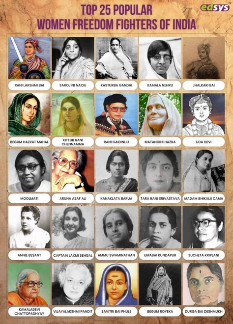 Women Freedom Fighters of India: 25 Fierce and Fearless Warriors Pictures Of Freedom, Women Freedom Fighters Of India, Indian National Movement, Women Freedom Fighters, National Education Policy, Women Freedom, Freedom Fighters Of India, Indian Freedom Fighters, Ancient Indian History