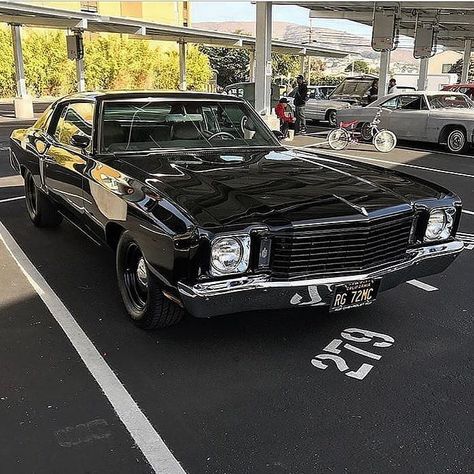 Black Monte Carlo, 72 Monte Carlo, Black Classic Car, Monte Carlo Car, Monte Carlo Ss, R34 Gtr, Old Vintage Cars, Lowrider Trucks, Chevrolet Monte Carlo