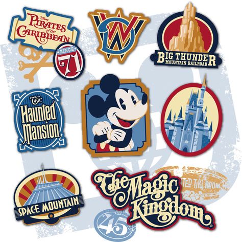 Disney Project Life, Travel Scrapbook Pages, Scrap Books, Disney Printables, Disney Logo, Disney Scrapbook Pages, 45th Anniversary, Scrapbook Titles, Disney Scrapbooking