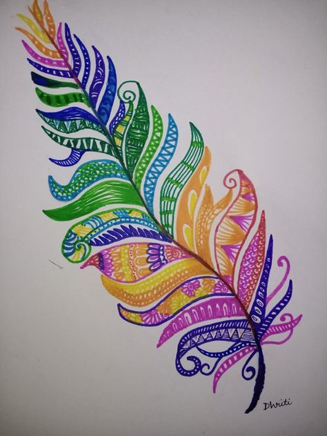 Hey! Here is an easy sketch pen drawing by me! Hope you like it for more checkout my page and don't forget to follow me! Colourful Pen Drawing, Felt Tip Pen Art Drawings Easy, Gel Pen Art Ideas Easy, Sketch Pen Art Colour, Felt Tip Pen Art Drawings, Felt Pen Art, Felt Tip Pen Art, Sketch Pen Art, Feather Art Projects