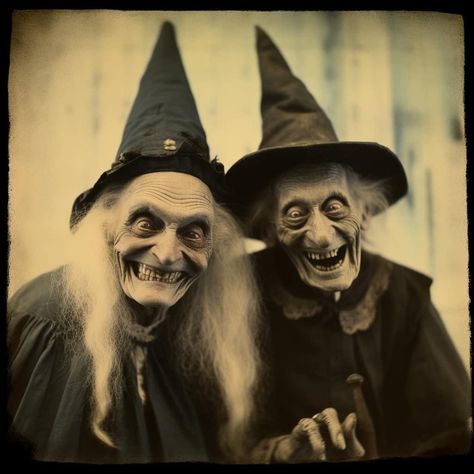 Vintage Witch Photos, Old Halloween Photos, Creepy Photography, Gif Terror, Witch Photos, Vintage Halloween Photos, Photo Halloween, Real Witches, Old Hag