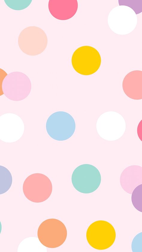 Cute mobile wallpaper psd with polka dot pattern | free image by rawpixel.com / Aum Pink Iphone Wallpaper, Wallpaper Background Design, Cute Background, Polka Dots Wallpaper, Cute Mobile Wallpapers, Polka Dot Background, Dots Wallpaper, Whatsapp Wallpaper, Colorful Background