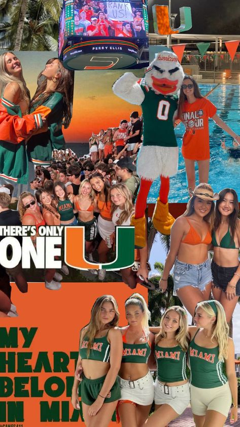 U Miami 🧡💚 #umiami #universityofmiami #theu #miami #um #college U Miami, U Of Miami, Miami College, College Vision Board, Life After High School, College Aesthetic, College Board, Dream College, College Friends