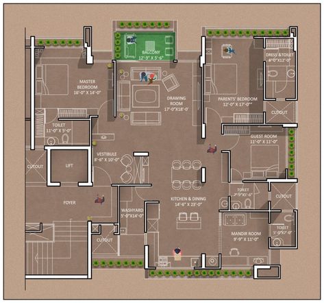 4bhk Flat Plan Layout, 4bhk Flat Plan, 4bhk Apartment Plan, 4 Bhk Apartment Plan, Bedroom Planning, Presentation Plan, Residential Plan, Small Apartment Floor Plans, Apartment Layouts