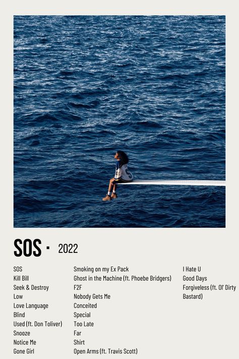 Sos Album Poster, Polaroid Album Cover, Sos Album Cover, Minimalist Album Covers, Polaroid Albums, Music Art Poster, Streetwear Wallpaper, Polaroid Album, Album Wall