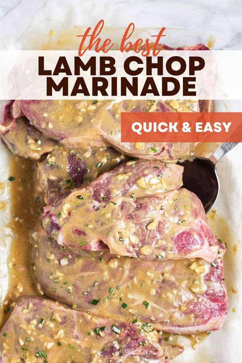 Raw lam chops in a baking tray smothered in a creamy marinade. Essen, Grilled Lamb Chops Marinade, Lamb Steak Marinade, Dijon Mustard Marinade, Lamb Steak Recipes, Easy Lamb Chops, Lamb Loin Chop Recipes, Lamb Chops Marinade, Mustard Marinade