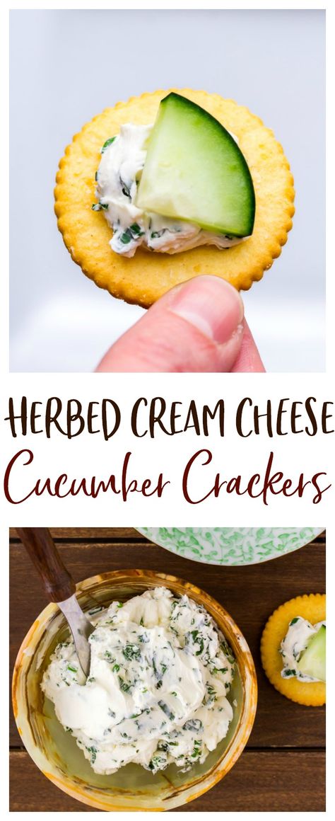 Cream Cheese Cucumber, Herbed Cream Cheese, Crackers Appetizers, Super Easy Appetizers, Chicken Corn Chowder, Chicken Liver Pate, Summer Entertaining, Easy Appetizer Recipes, Lunch Snacks