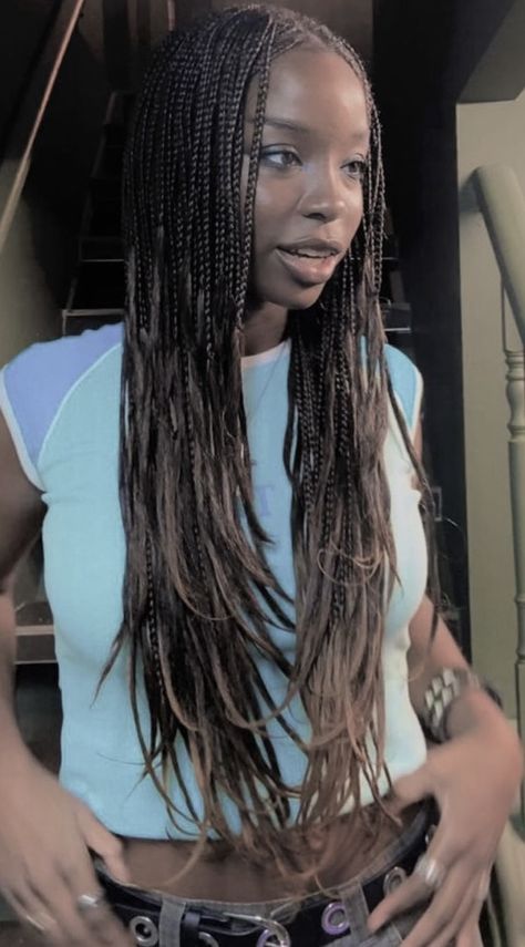 Alt Hair, Cute Box Braids, Box Braids Hairstyles For Black Women, Cute Box Braids Hairstyles, Protective Hairstyles Braids, Pretty Braided Hairstyles, Knotless Braids, African Braids Hairstyles, Hair Reference