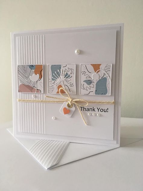 Hand Made Greeting Cards, Making Greeting Cards, Embossed Cards, Birthday Cards Diy, Stamping Up Cards, Square Card, Card Tutorials, Handmade Birthday Cards, Card Layout