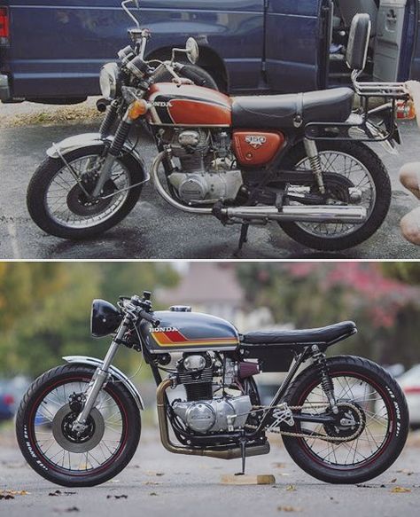 Honda CB350 by @saturdayswrench Cb Cafe Racer, Honda Cb350, Tw 125, Cb 450, Honda 125, Motos Yamaha, Cafe Bike, Cafe Racing, Cafe Racer Build