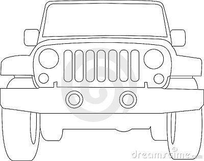 Cartoon Jeep Clip Art | Royalty Free Stock Image: Jeep Truck Outline Jeep Crafts, Safari Photo Booth, Jeep Birthday, Truck Outline, Jeep Drawing, Jeep Cake, Jeep Art, Cookie Booth, Safari Jeep