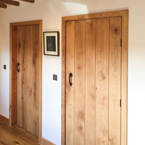 Internal Cottage Doors, Solid Oak Internal Doors, Barn Conversion Interiors, Rustic Doors Interior, Plank Door, Internal Oak Doors, Oak Interior Doors, Cottage Door, Farmhouse Doors